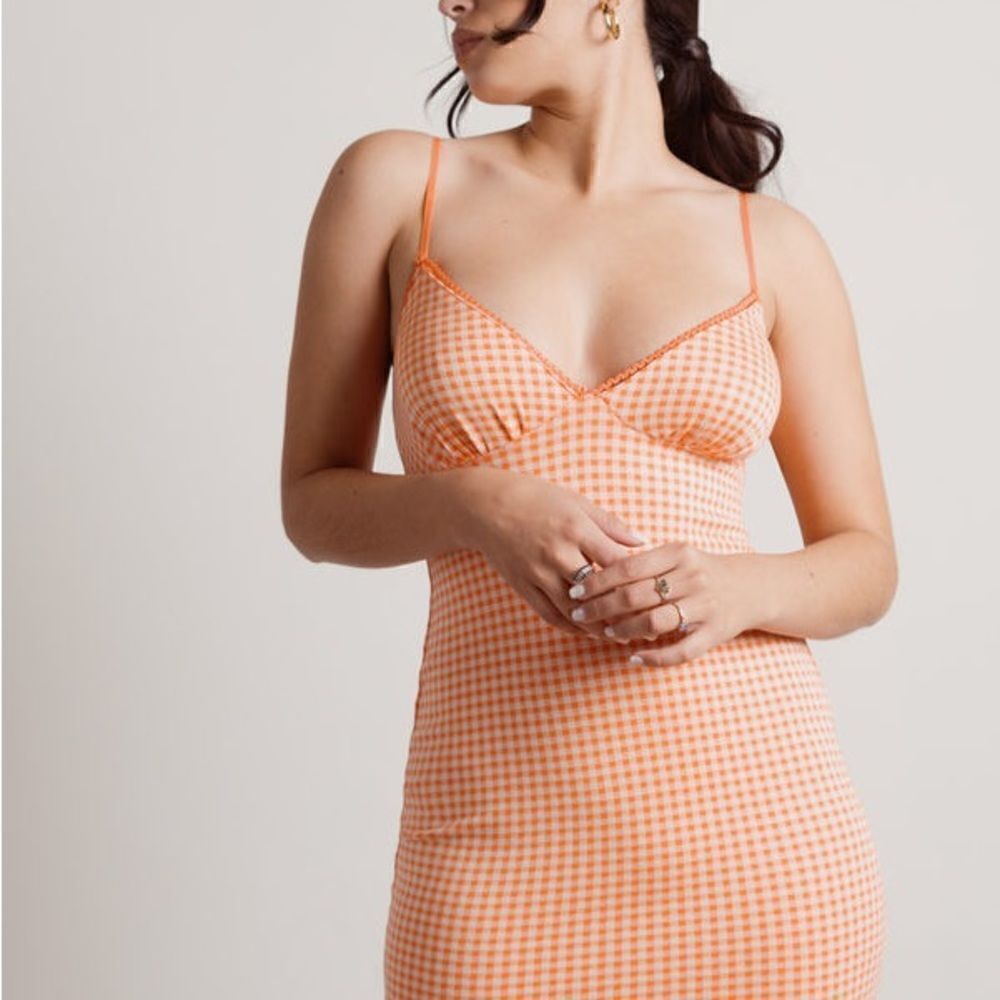 Blue Blush Gingham Bodycon Mini Dress